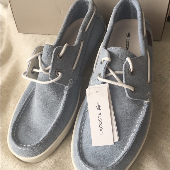 LACOSTE Blue Suede Loafer Driving Boat Shoe - Picture 5 of 8
